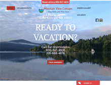 Tablet Screenshot of mountainviewcottageslakegeorge.com